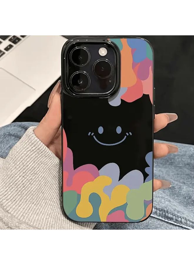Black Jelly Phone Case Anti Fall Glossy Cover For iPhone 16 Pro Max 15 14 13 12 11 - Image 1